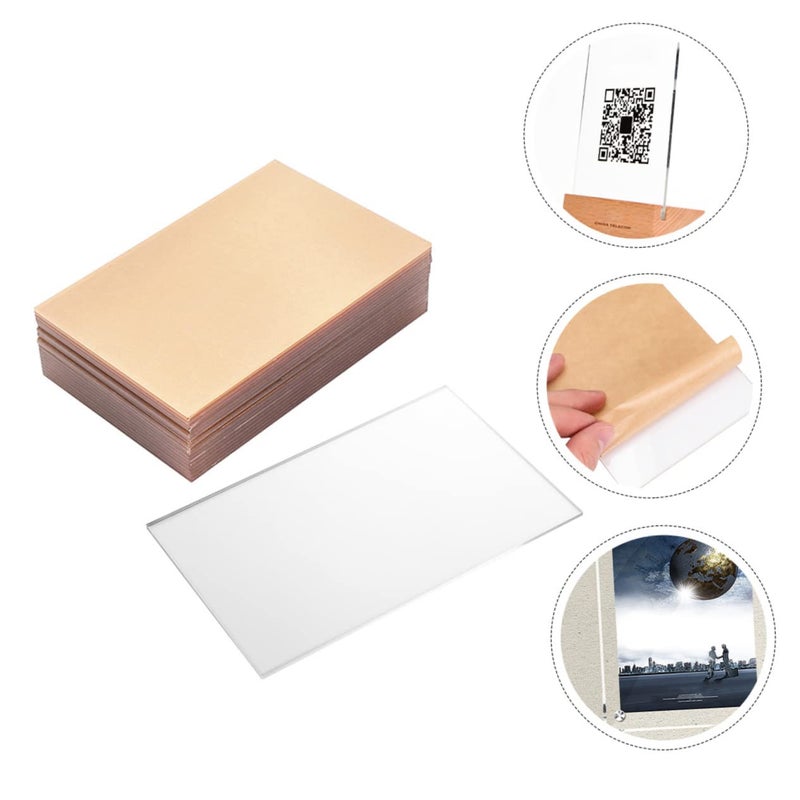 10 Pcs Clear Acrylic Sheets For DIY Crafts Home Decor Display Projects - Image 2